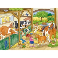 Palapeli Ravensburger A Day at the Farm 2x24 palaa
