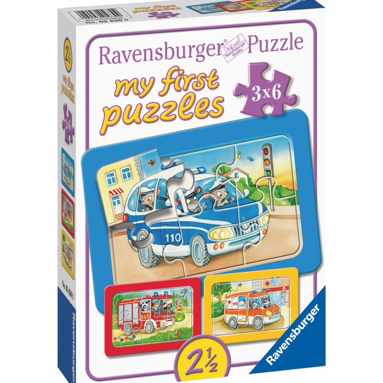 Palapeli Ravensburger Animals In Action 3x6 palaa