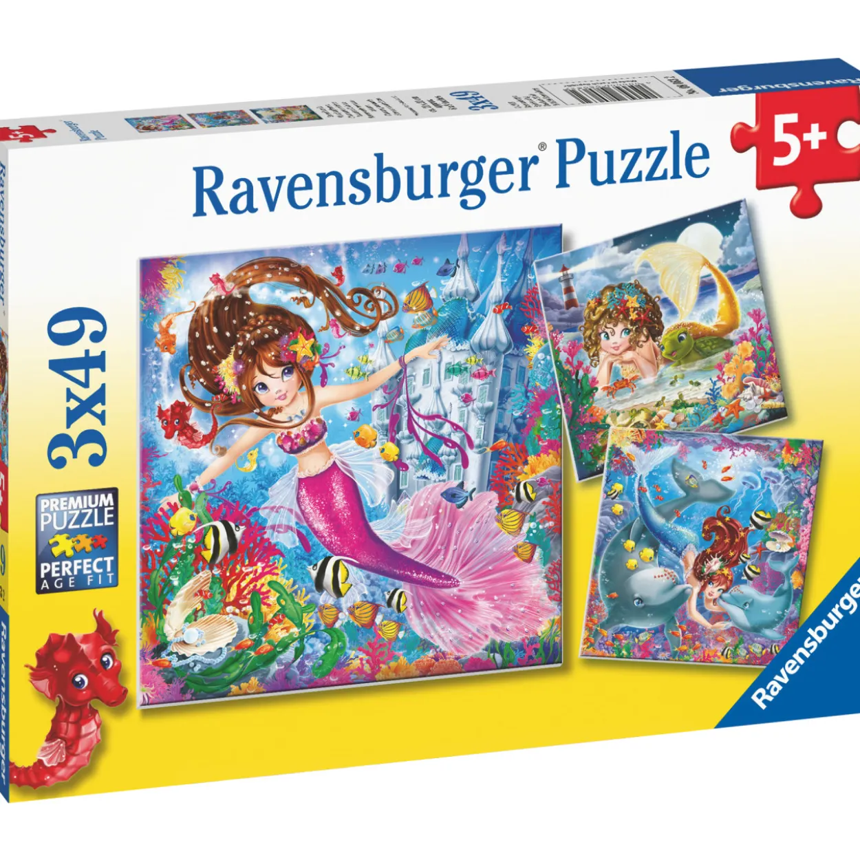 Palapeli Ravensburger Charming Mermaids 3x49 palaa