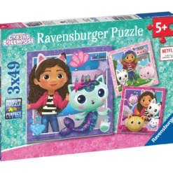 Palapeli Ravensburger Gabby's Dollhouse 3x49 palaa