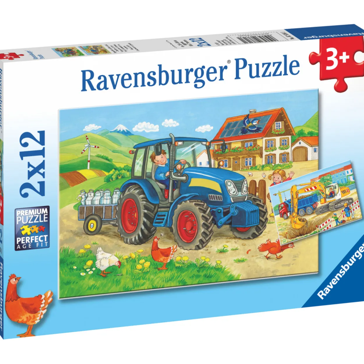 Palapeli Ravensburger Hard At Work 2x12 palaa