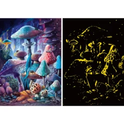 Palapeli Ravensburger 500 palaa Moonlight Mushrooms Glow