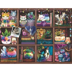 Palapeli Ravensburger 500 palaa Cubby Cats and Succulents