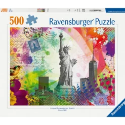 Palapeli Ravensburger 500 palaa New York Postcard