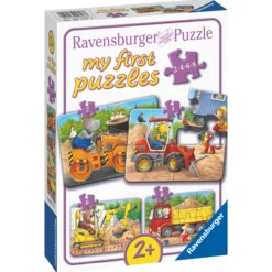 Palapeli Ravensburger 2/4/6/8 palaa Construction Site Animals