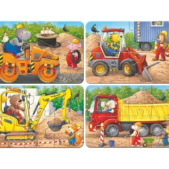 Palapeli Ravensburger 2/4/6/8 palaa Construction Site Animals