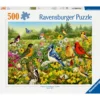Palapeli Ravensburger 500 palaa Birds in the Meadow