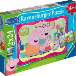 Palapeli Ravensburger 2 x 24 palaa Peppa Pig