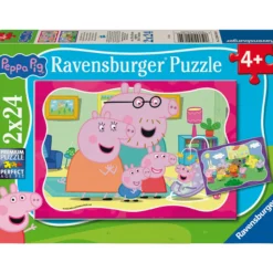 Palapeli Ravensburger 2 x 24 palaa Peppa Pig