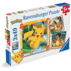 Palapeli Ravensburger 3 x 49 palaa Pokémon