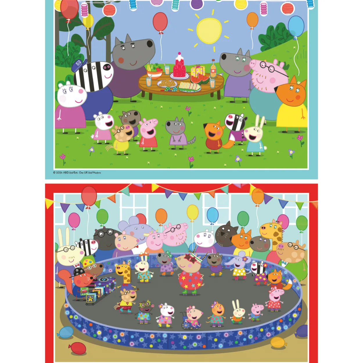 Palapeli Ravensburger 2 x 24 palaa Peppa Pig
