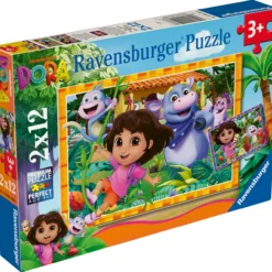 Palapeli Ravensburger 2 x 12 palaa Dora the Explorer