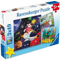 Palapeli Ravensburger 3 x 49 palaa Kids In Science