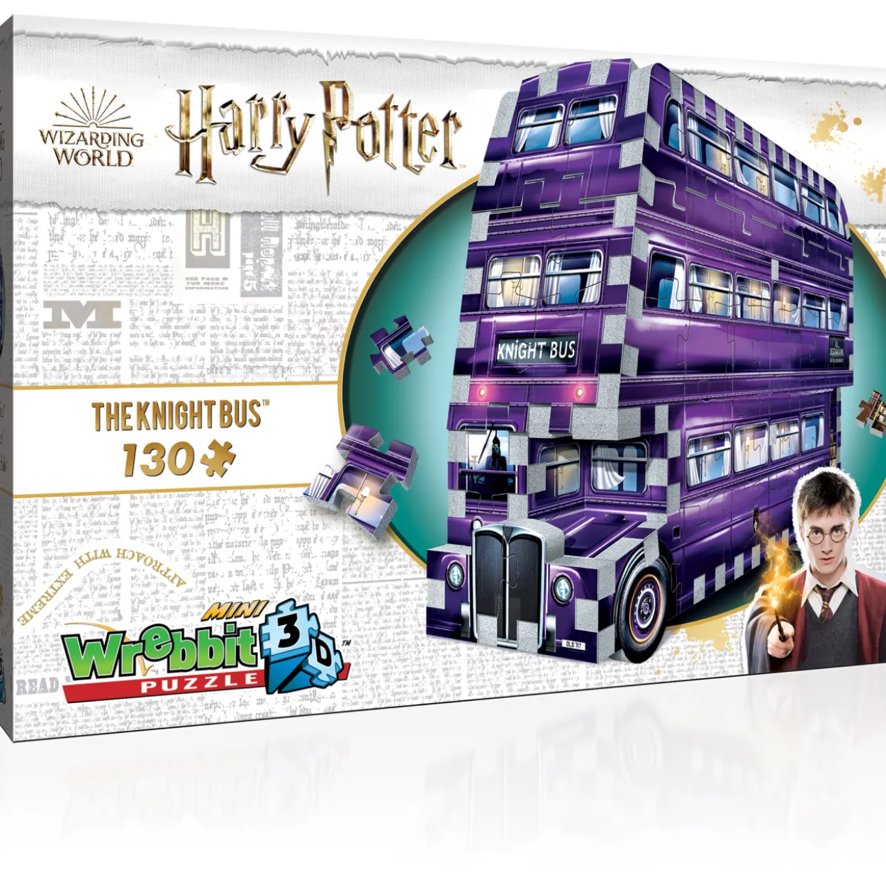 Palapeli Wrebbit 3D Mini Knight Bus 130 palaa