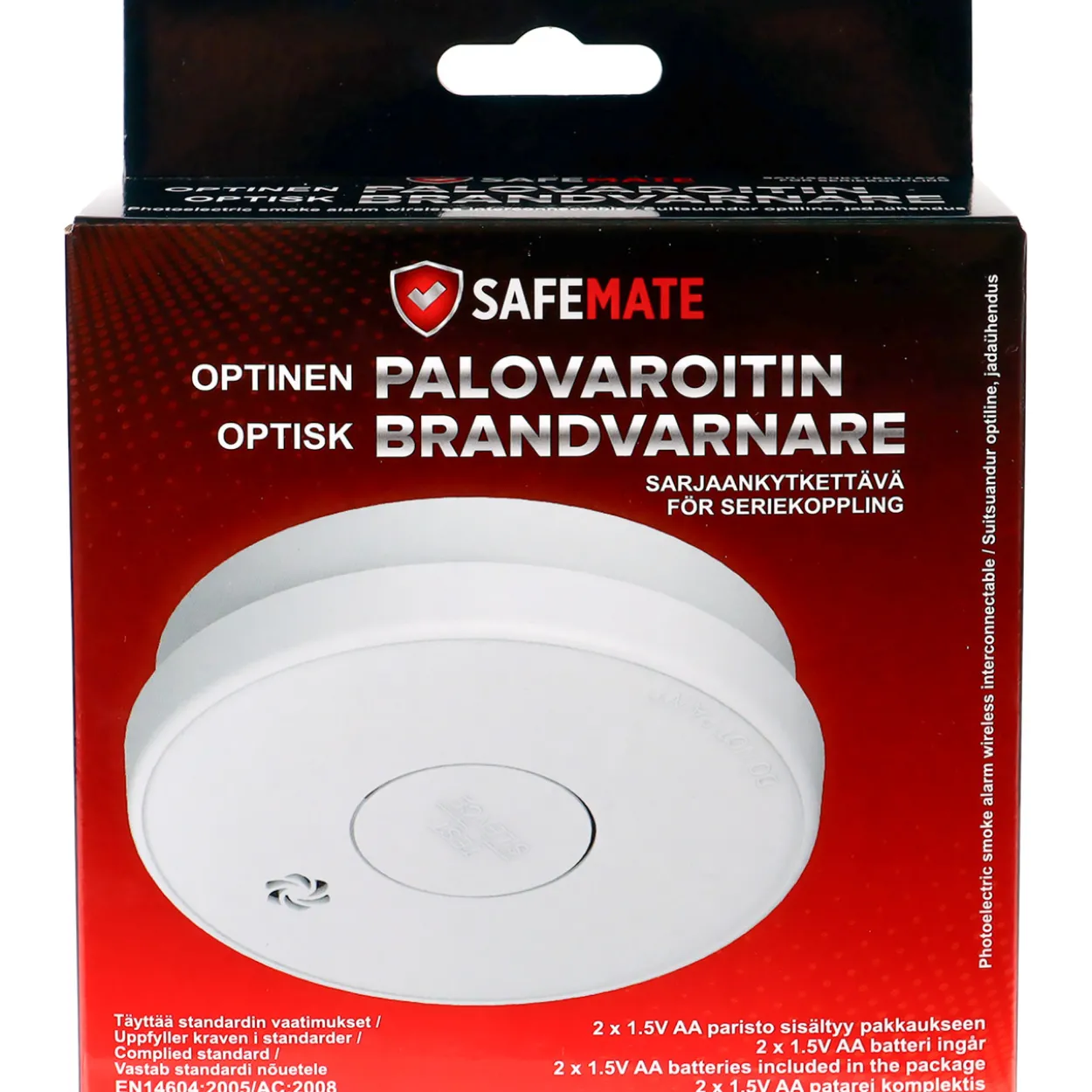 Palovaroitin optinen, sarjaankytkettävä paristolla