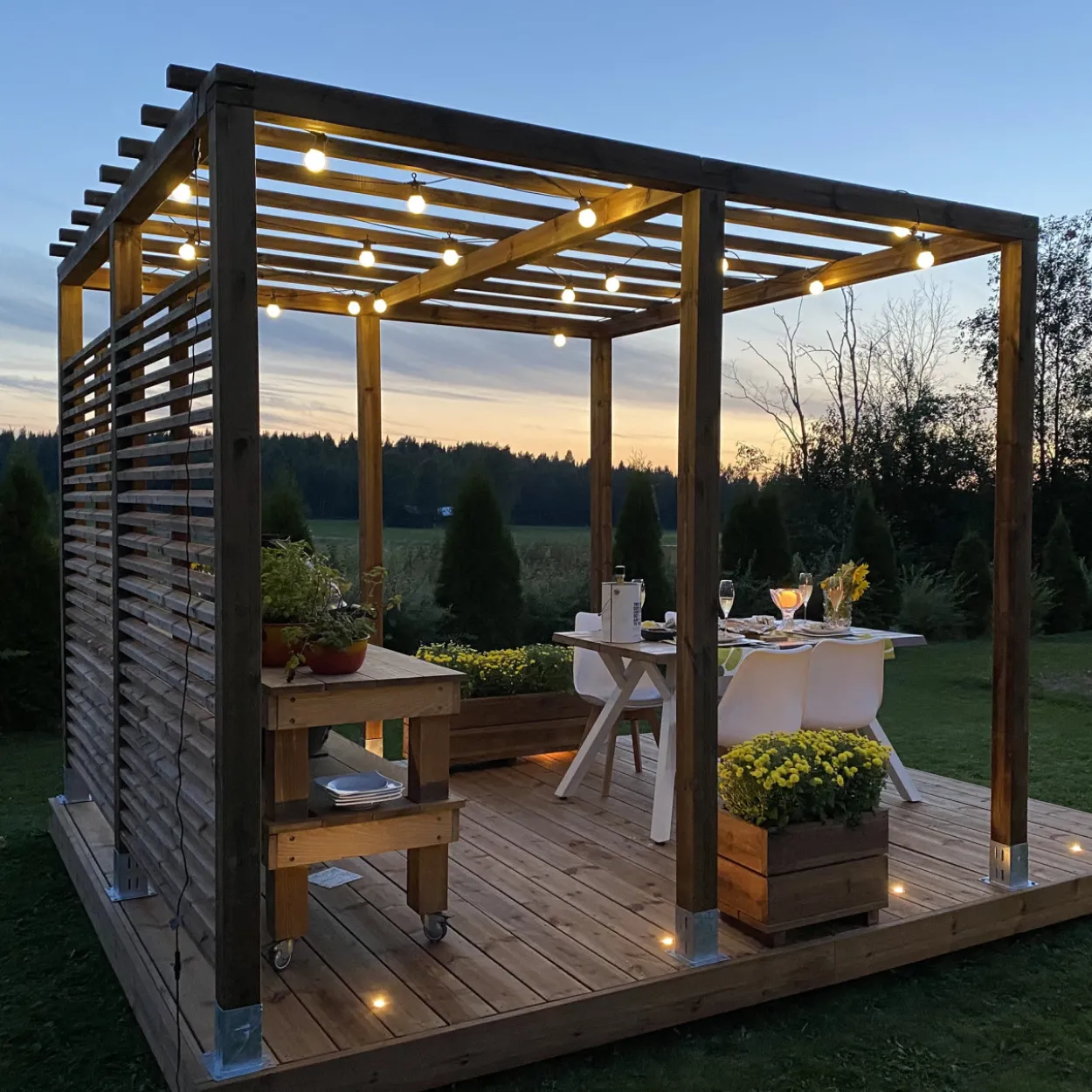 Pergola Patio Terassit 3x4m, kestopuu