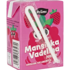 Pillimehu Priima 2 dl mansikka-vadelmajuoma