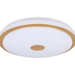 Plafondi EGLO Lanciano 1 led 24W Ø38cm valkoinen/puu