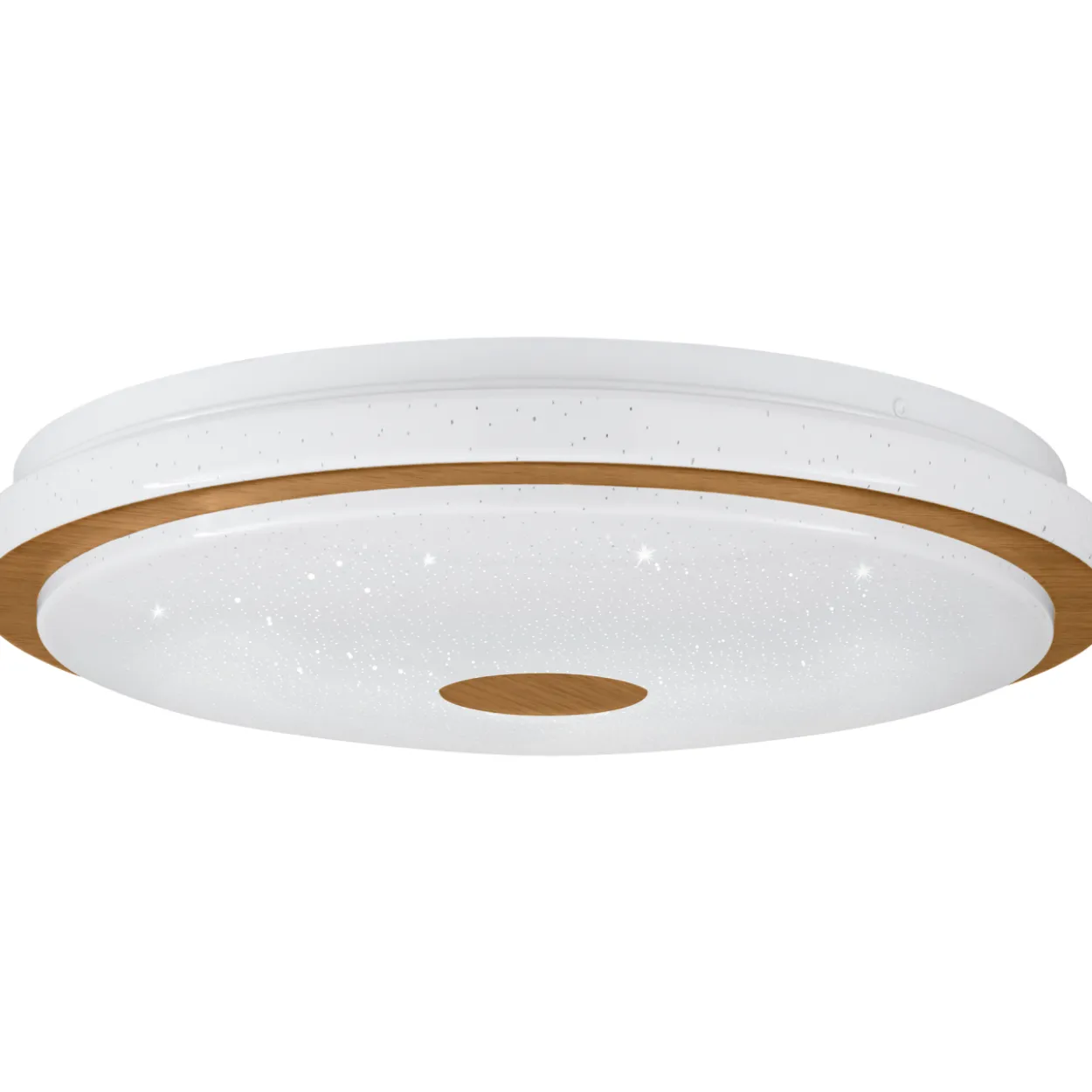 Plafondi EGLO Lanciano 1 led 24W Ø38cm valkoinen/puu