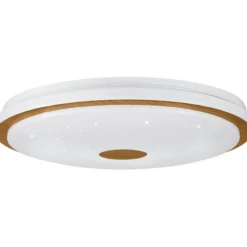 Plafondi EGLO Lanciano 1 led 35W Ø48cm valkoinen/puu