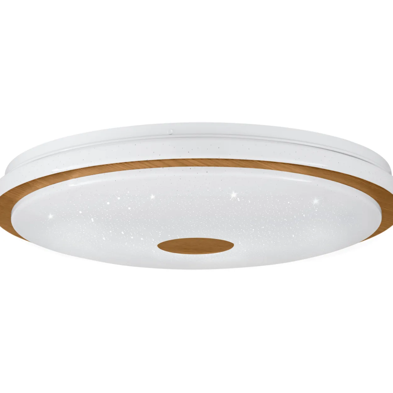 Plafondi EGLO Lanciano 1 led 35W Ø48cm valkoinen/puu