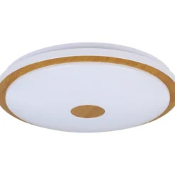 Plafondi EGLO Lanciano 1 led 35W Ø48cm valkoinen/puu