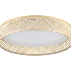 Plafondi EGLO Luppineria led 24W 38cm valkoinen/puu