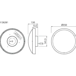 Plafondi Zeo 350 Duo IP20 18 W/830C 1100 lm valkoinen