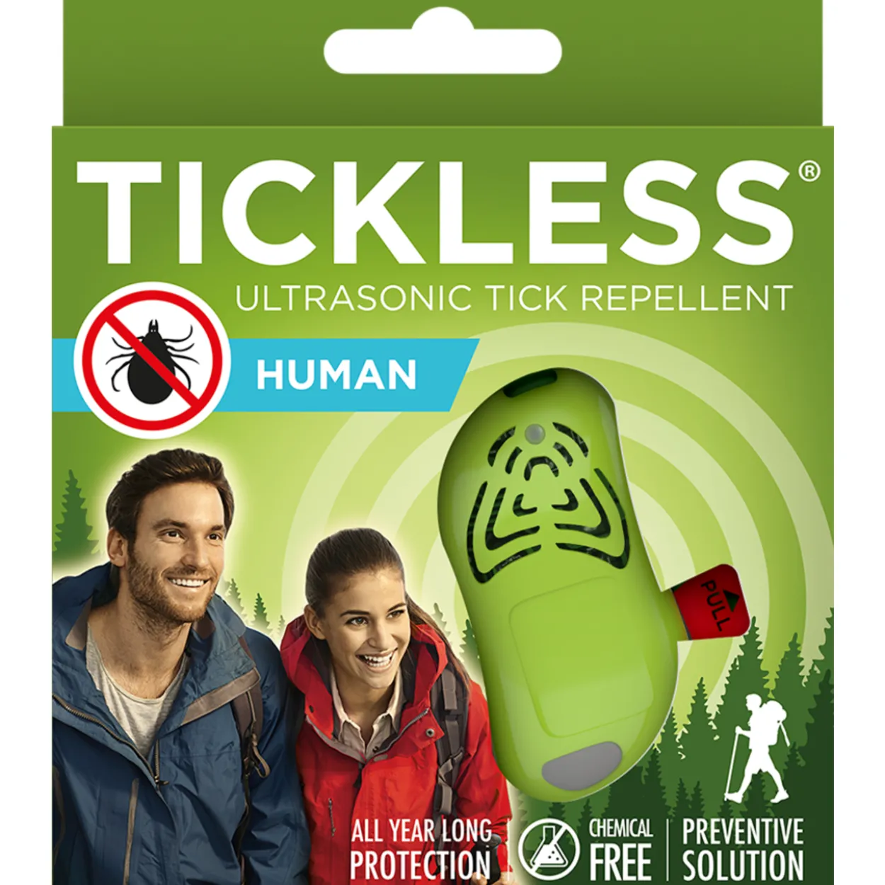Punkkikarkotin ihmisille Tickless Human, vihreä