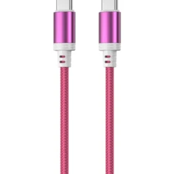Punottu kaapeli Mobia USB-C, USB-C 30 W punainen, 1 m
