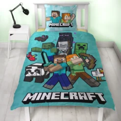 Pussilakanasetti 150 x 210 cm Minecraft