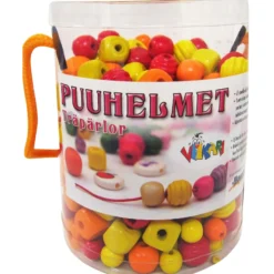 Puuhelmet ämpärissä