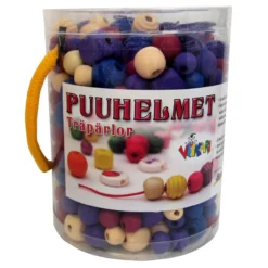 Puuhelmet ämpärissä