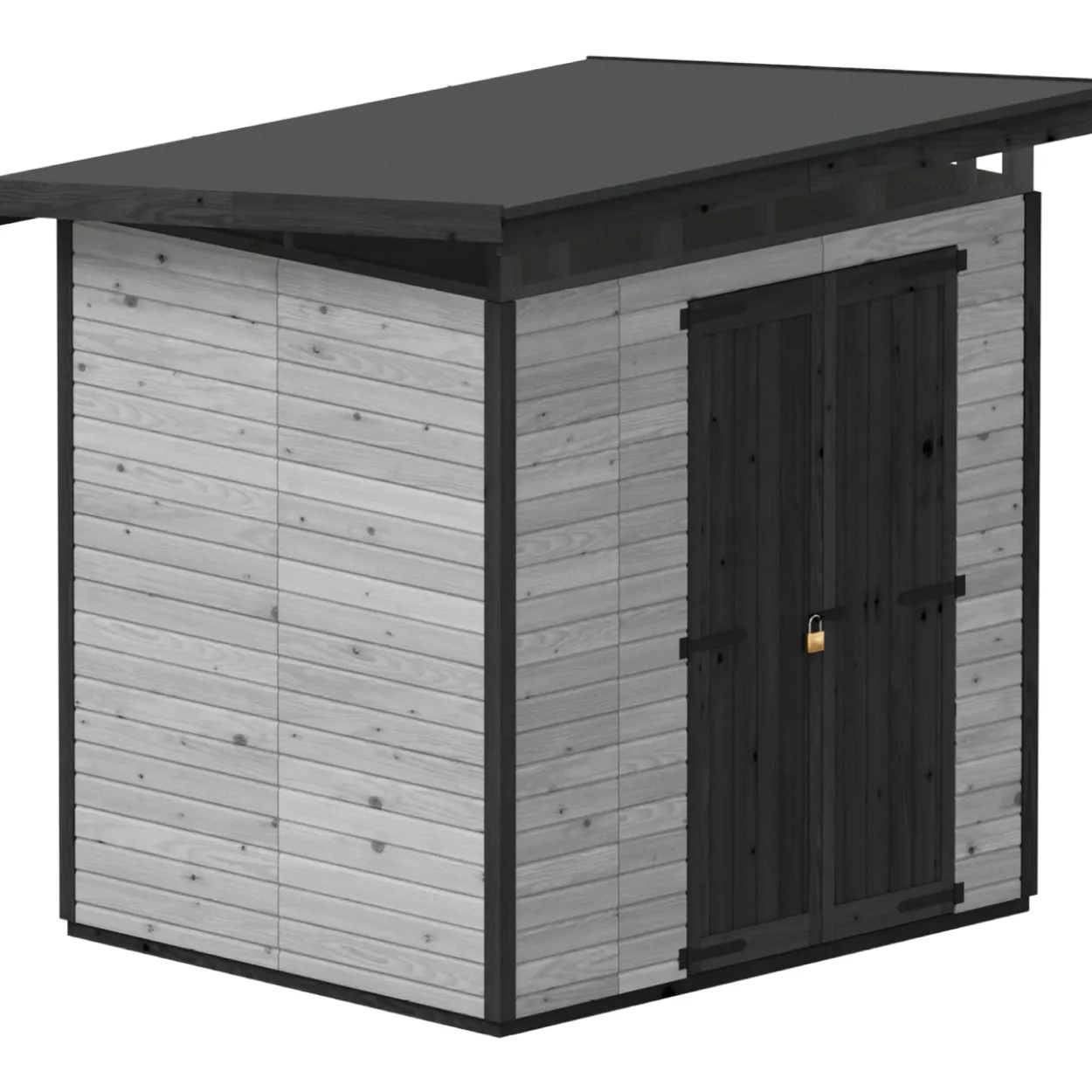 Puutarhavaja Upyard Strongbox L, 203 x 163 x 225 cm, harmaa/musta