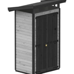 Puutarhavaja Upyard Strongbox S, 127 x 87 x 220 cm, harmaa/musta