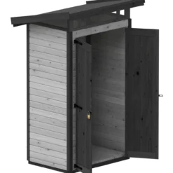 Puutarhavaja Upyard Strongbox S, 127 x 87 x 220 cm, harmaa/musta