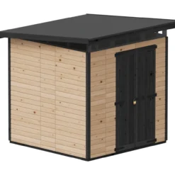 Puutarhavaja Upyard Strongbox XL, 203 x 203 x 230 cm, ruskea/musta