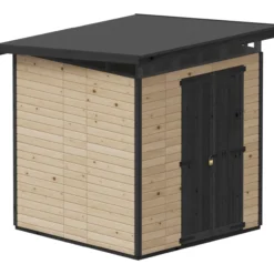 Puutarhavaja Upyard Strongbox XL, 203 x 203 x 230 cm, ruskea/musta