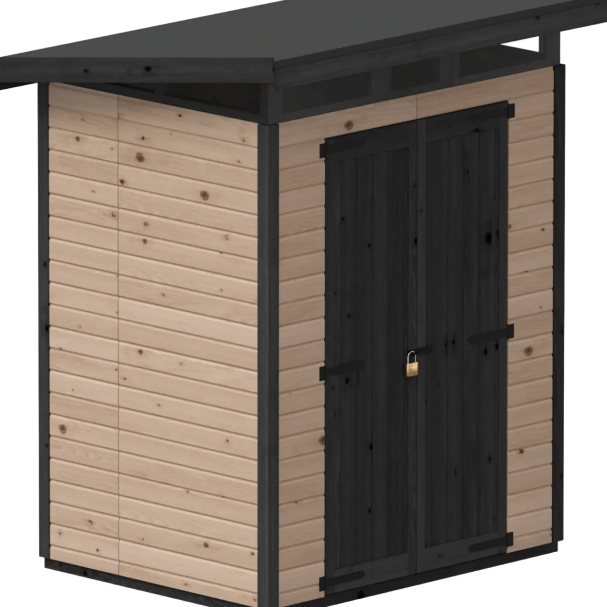 Puutarhavaja Upyard Strongbox M, 163 x 127 x 222 cm, ruskea/musta