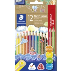 Puuvärikynä Staedtler 12 kpl Jumbo Noris