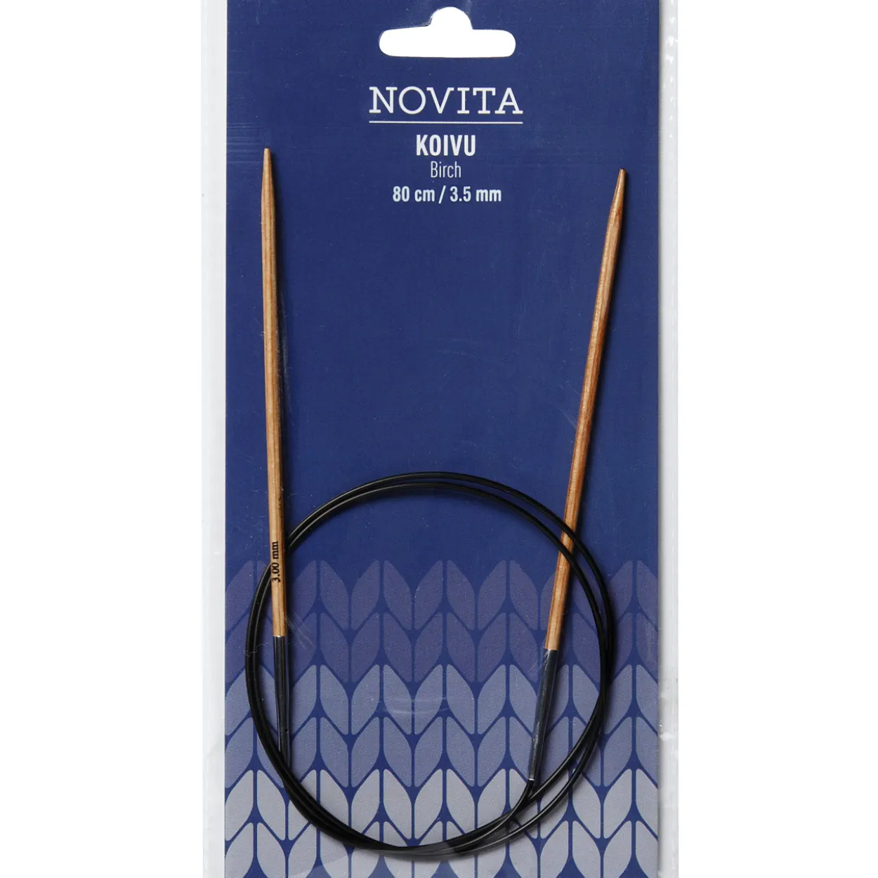 Pyöröpuikot Novita 80 cm 3,5 mm koivu