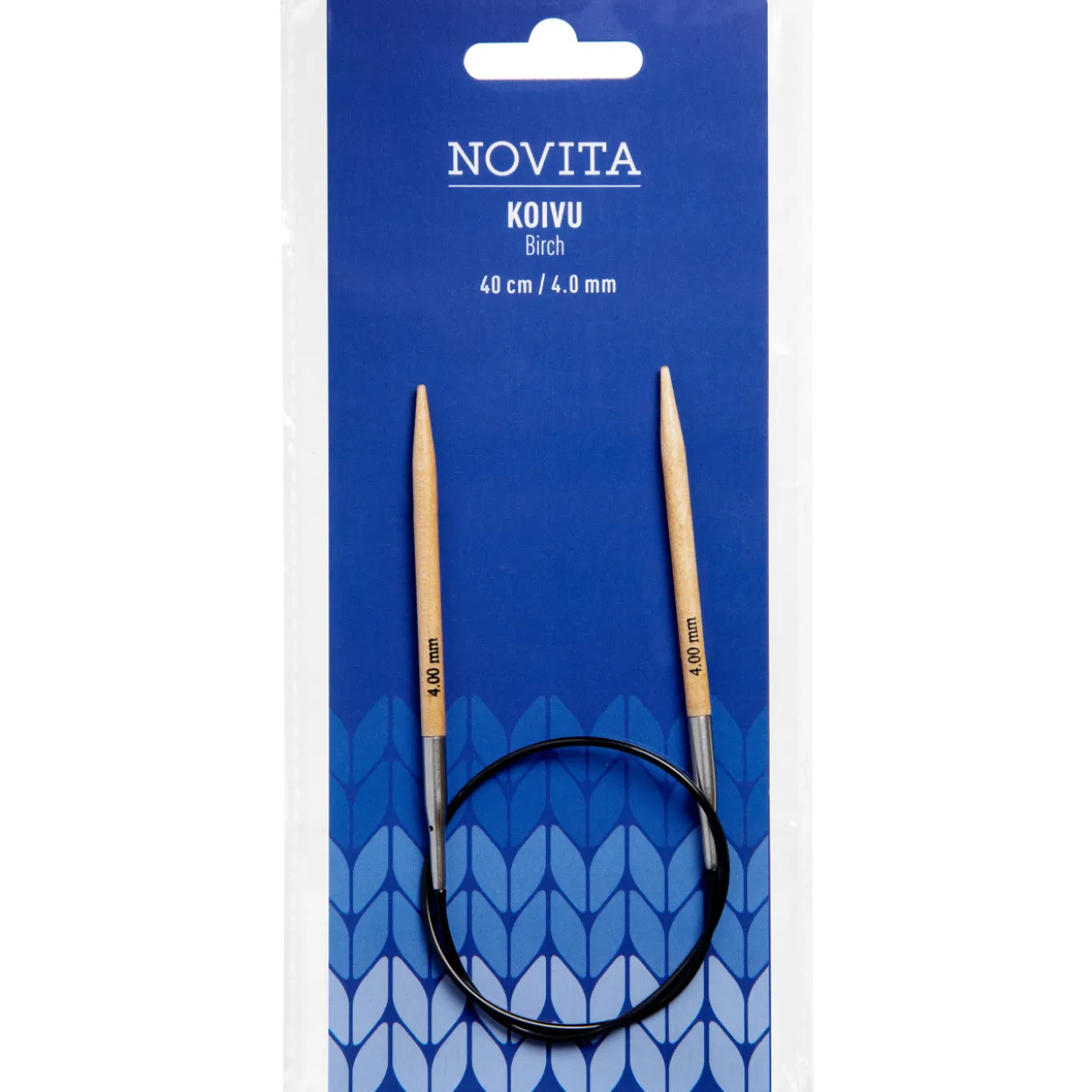 Pyöröpuikot Novita 40 cm 4,0 mm koivu