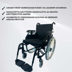 Pyörätuoli Arvo Premium, musta