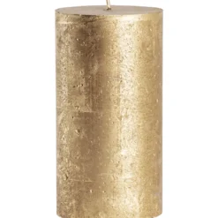 Pöytäkynttilä Kotikulta 68 x 130 mm Rustic metalli kulta
