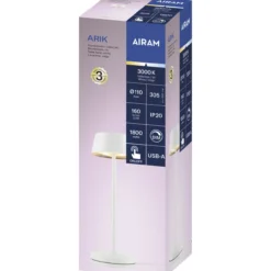 Pöytävalaisin Airam Arik 160lm 3000K 1500mAh valkoinen