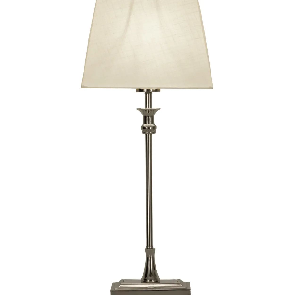 Pöytävalaisin ANETTE 55 cm, hopea/valkoinen