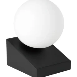 Pöytävalaisin EGLO Bilbana 40W 14,5x13,5x19,5cm musta/valkoinen mattalasi