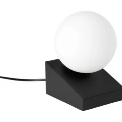 Pöytävalaisin EGLO Bilbana 40W 14,5x13,5x19,5cm musta/valkoinen mattalasi