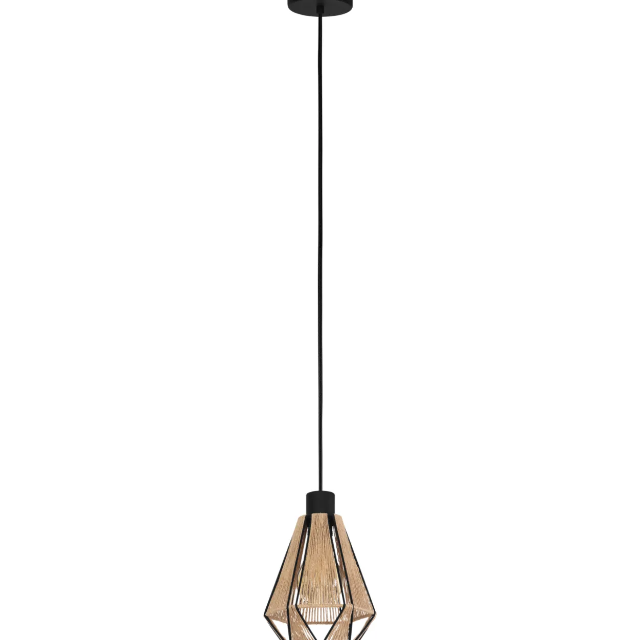 Riippuvalaisin EGLO Adwickle 40W 17x14,5cm köysi/musta