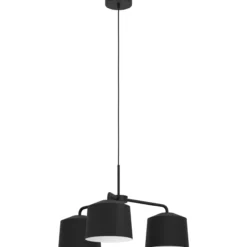 Riippuvalaisin EGLO Caguanes 3x40W Ø66,5cm musta/valkoinen